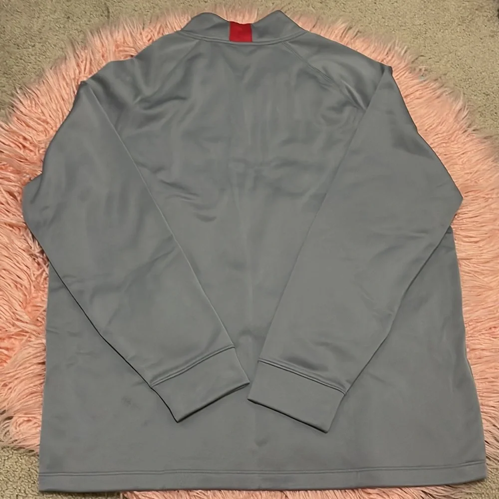 Speedo men fleece 1/4 zip sweater Grey and red - Picture 3 of 4